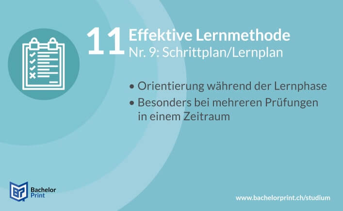 Lernmethoden 11 Lernplan