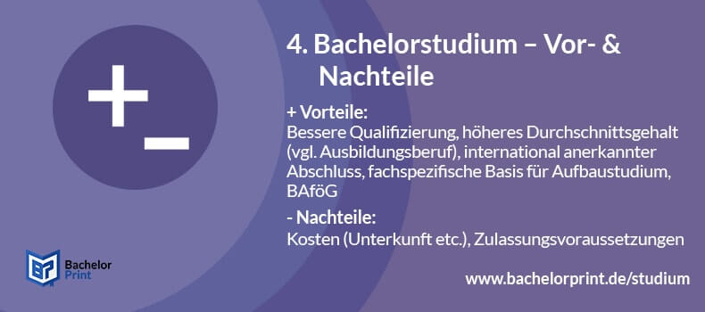 Bachelorstudium Vorteile Nachteile